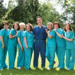 Dental team at Belk Ditcharo Dental posing outside